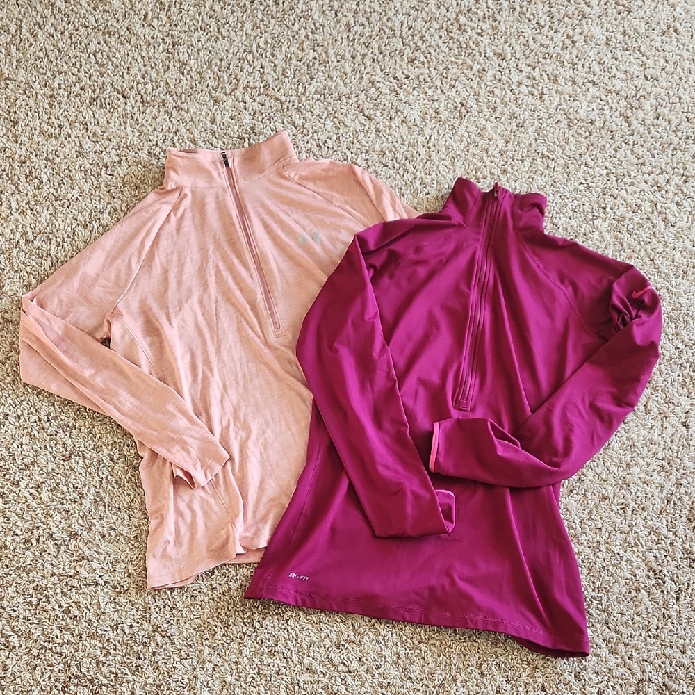 Nike Women Top - L & Underarmour Top - XL